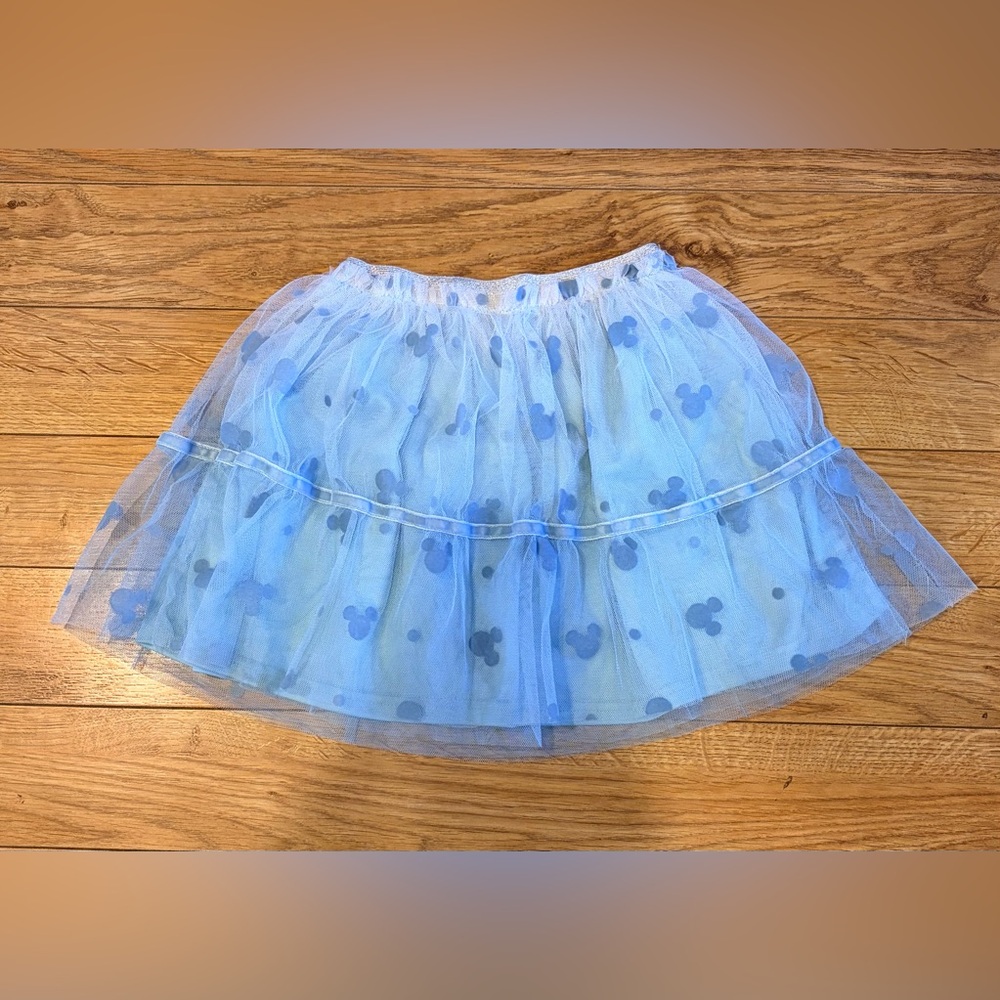 Disney Junior Blue Tulle Skirt with Minnie Mouse Print